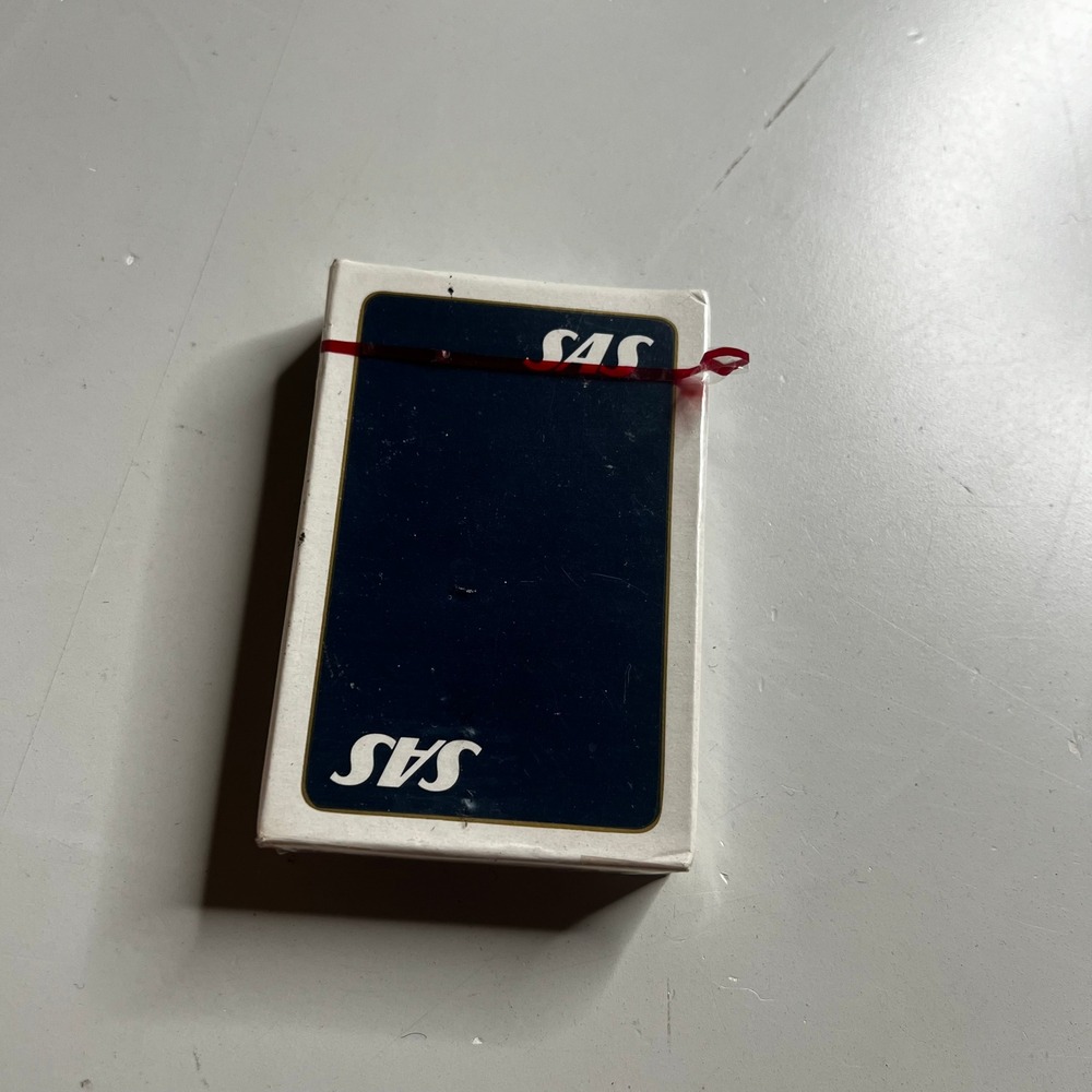 Vintage SAS Scandinavian Airlines Playing Cards Factory Sealed 54 Card Deck HK